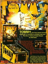 Data East Tommy Pinball 9" x 12" Metal Sign