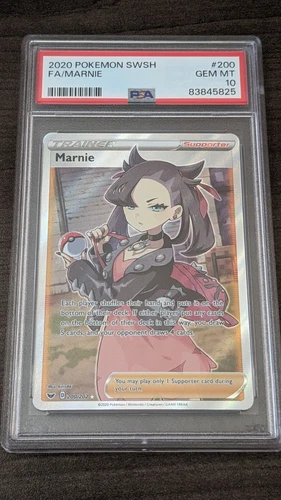 MARNIE 2020 Pokemon #200/202 PSA 10 GEM MINT Sword & Shield Full Art Rare Slab!