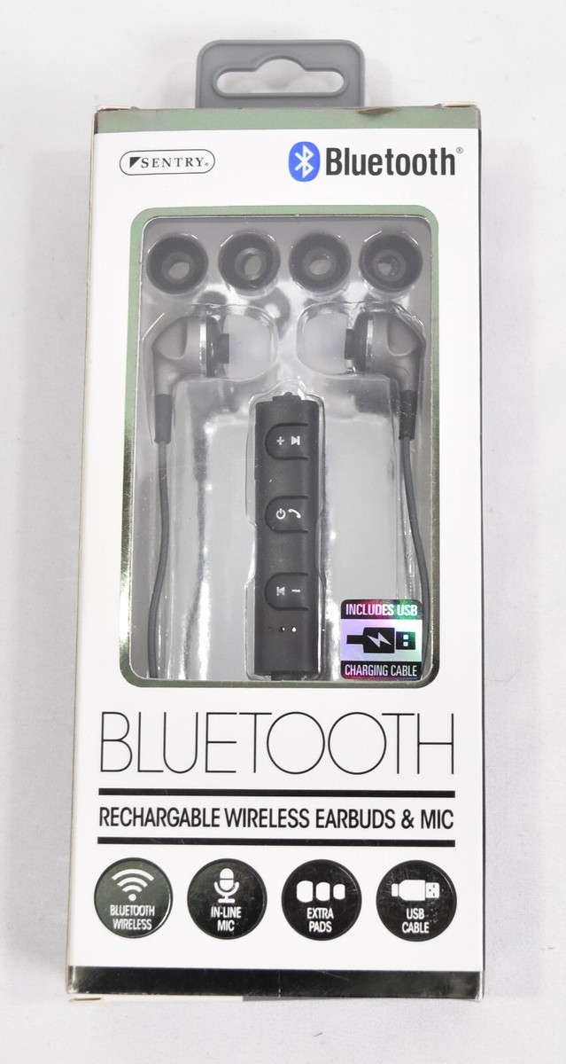 Bluetooth Earbuds Black Sentry Wireless Headphones Sentry BT140