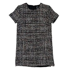 Forever 21 Tweed Short Sleeve Shift Multi Color Womens Dress Sz Med Office Work