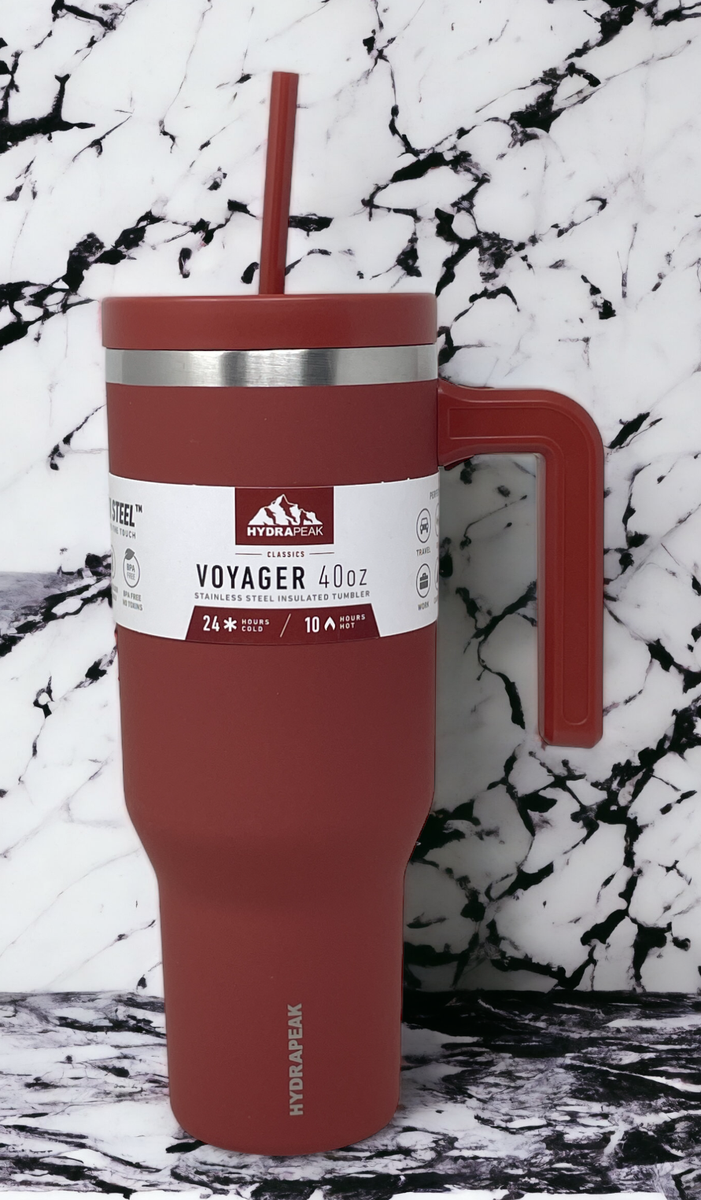 HydraPeak Voyager GINGERBREAD Brown 40 oz Soft Touch Steel Tumbler