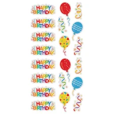 Happy Birthday Balloons Holographic Foil Stickers Planner Supply Craft Scrapbook