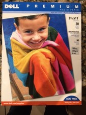 DELL PREMIUM PHOTO PAPER 8 1/2 X 11" 30 SHEETS