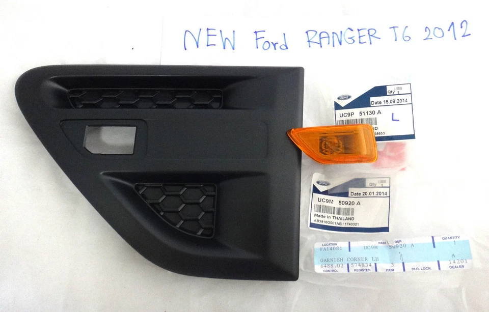 Set Side Vent Lamp Black Lh+Rh Indicator Fits Ford Ranger T6 2012 2014 Genuine - Image 2 of 4