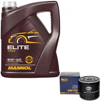 MotoröL Set 5W40 5 Liter + ÖLfilter SM158 FüR Fiat Doblo Kasten Lancia Lybra 1.9