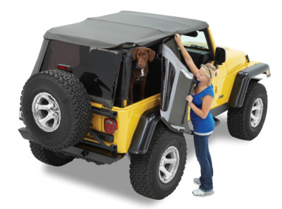 Bestop Trektop NX Soft Top - Black Denim No Doors For 97-06 Jeep