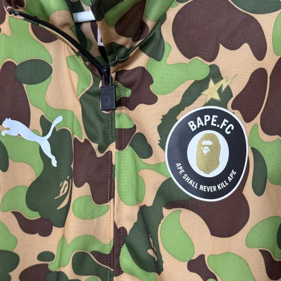 Bape x Puma A Bathing Ape Jacket Green-Camo Track Jacket Small - Image 3 of 4