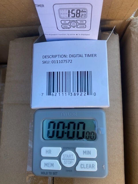 (25 PACK) Digital Timer for Cooking Large Digits Loud Alarm Magnetic Stand