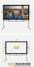 Fast Assembly Design - No Tools Needed - Jumbo 100” 16: 9 Portable Outdoor Read