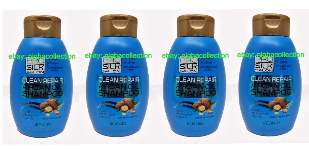 5 X Pro Silk Salon Argan Oil Shampoo Clean & Repair With