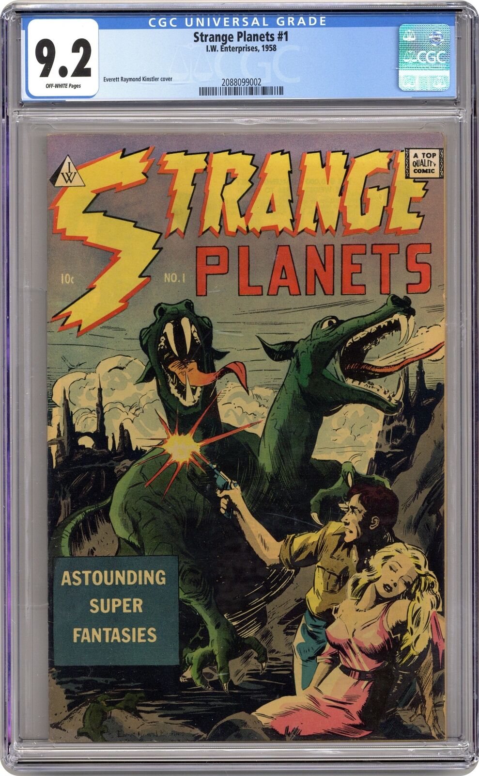 Strange Planets #1 CGC 9.2 1958 1958 I.W. Reprint 2088099002