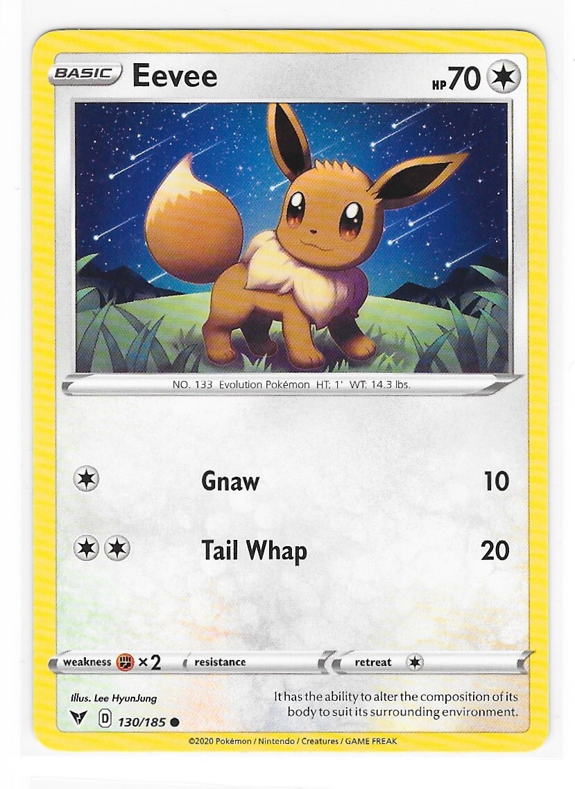 POKEMON CARD - EEVEE 130/185 VIVID VOLTAGE | eBay