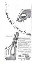 1936 Alcoa Aluminum Foil Says it’s Fresh Have A Mint Vintage Mag Print Ad/Poster