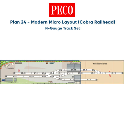 peco様 PECO Plan 24: Modern Micro Layout (Cobra Railhead) - Complete N