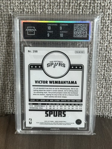 2023 Panini NBA Hoops #298 Victor Wembanyama - Picture 2 of 2
