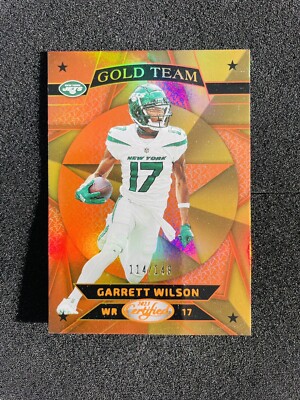 2023 Panini Certified Garrett Wilson Gold Team Orange /149! New York Jets