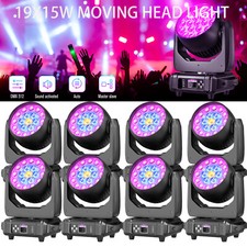 19PCS LED RGBW 4-in-1 Wash Zoom Moving Head Beam Light DJ Party Stage Light DMX