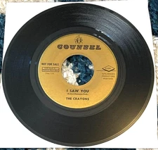 The Crayons: I Saw You/Love at First Sight 45 Counsel promo girl group soul HEAR