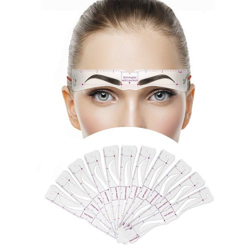 14 pezzi 12 stili stencil per sopracciglia modello per modellare trucco bellezza strumento per toelettatura fai da te - Foto 8 di 12