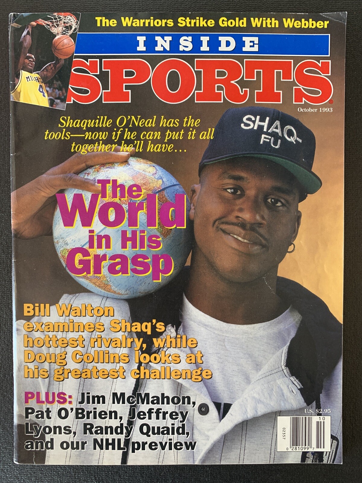 1993 Inside Sports Magazine Shaquille O'Neal October News stand Magic SHAQ VTG