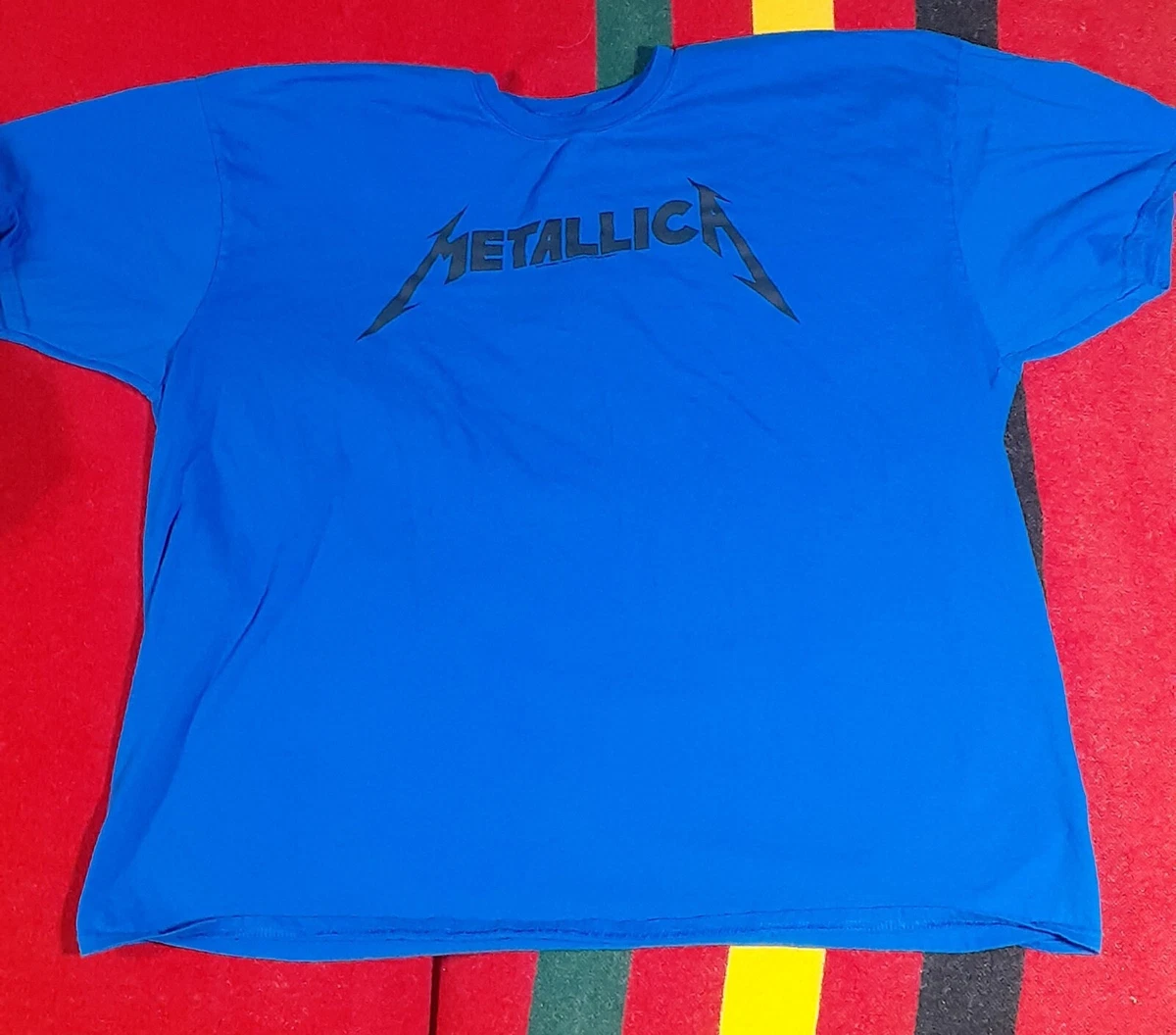 Blue metallica sales shirt