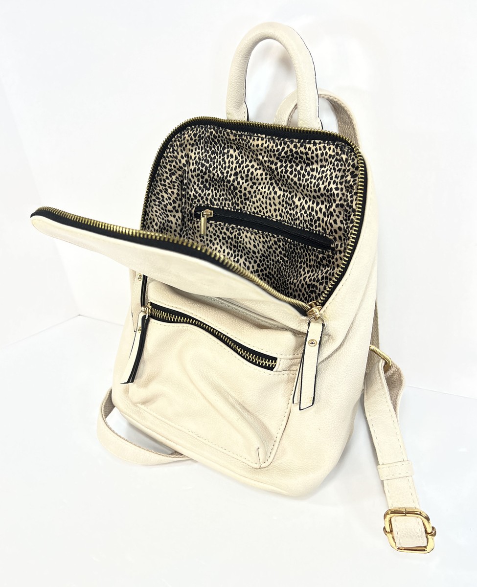 Backpack women's eco-leather. beige | eBay