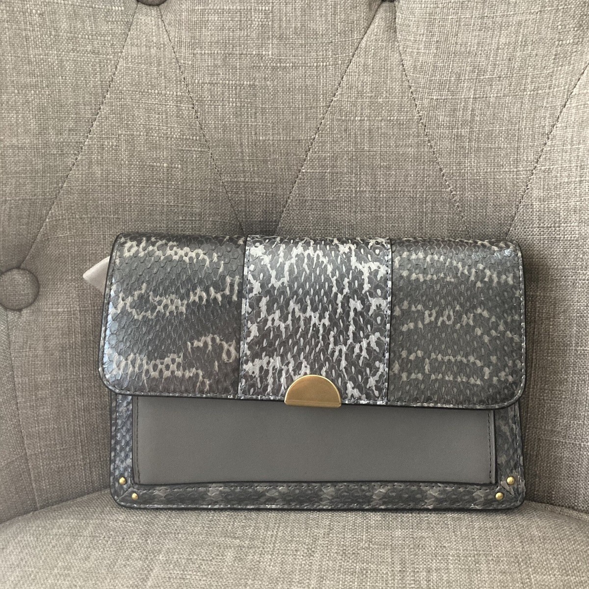 NEW Coach 76541 Colorblock Snakeskin Dreamer Crossbody Purse