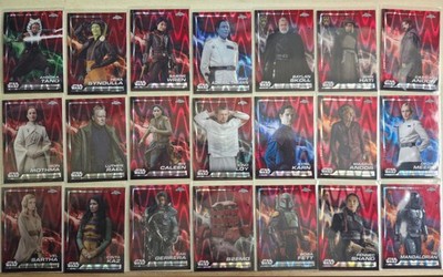 2024 Topps Chrome Star Wars Complete Set Red Raywave