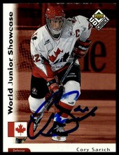 1998-99 UD Choice #265 Cory Sarich Autograph