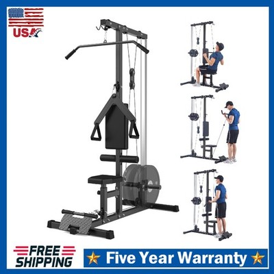 LAT Pulldown Machine & Cable Station Home Gym Workout Row Cable Machine Training