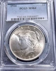 1924 PCGS MS64 U.S. Peace Dollar