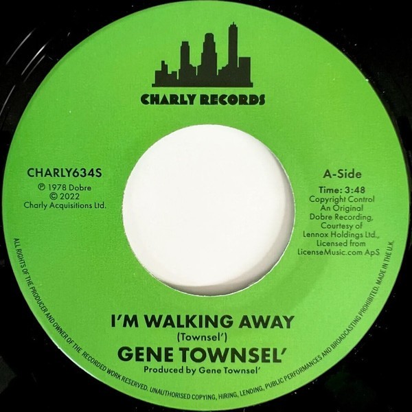 Gene Townsel I'm Walking Away/There's No Use Hiding (Vinyl) 7"" Single