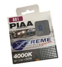 Piaa 881 Xtreme White Plus Halogen Bulbs 4000k 27w - 50w 70822
