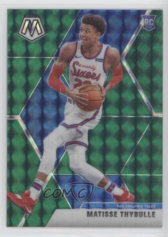 2019-20 Panini Mosaic Rookies Green Prizm Matisse Thybulle #245 Rookie RC 0ru6