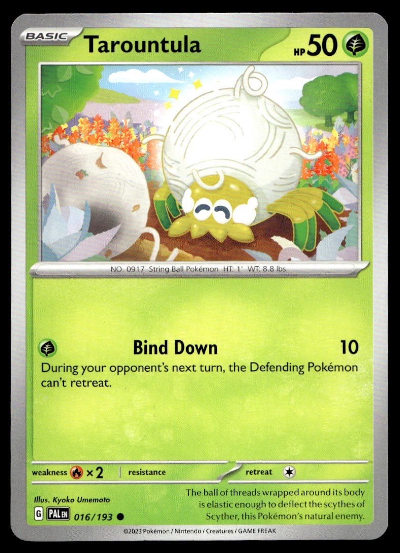 Tarountula 16/193 Pokemon Card Paldea Evolved Common 50 HP Lightly Played KV