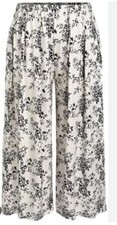 Cider Pants Ivory Black Wide Leg High Rise Pleated Dress Slacks Size 4XL