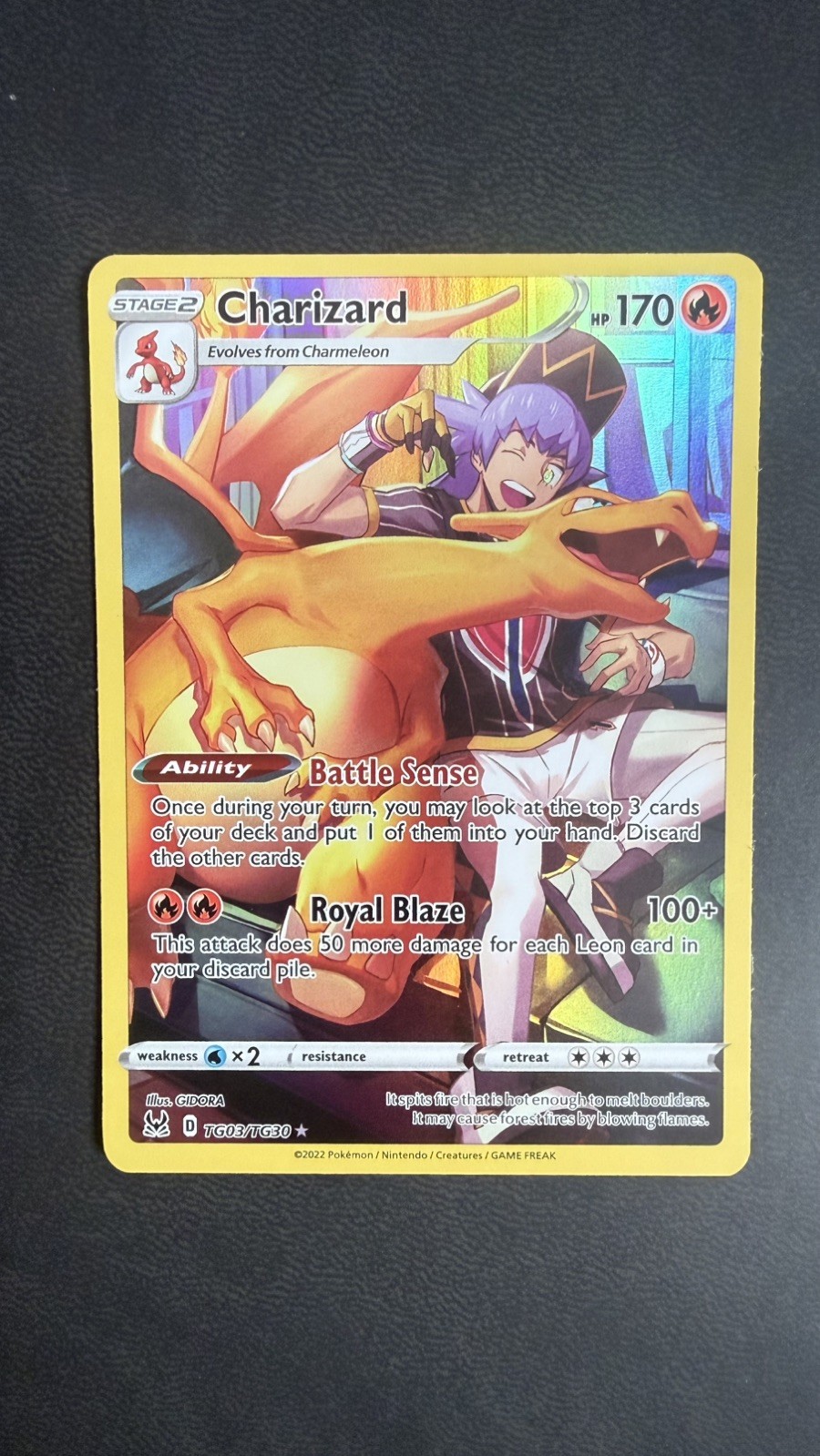 Pokémon Card Charizard Lost Origin TG03/TG30 - Near Mint ultra rare