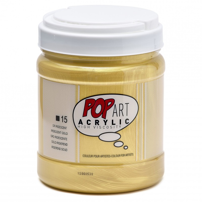 Peinture acrylique or pas cher pot 700ml Pébéo Pop Art pour peinture sur toile et bois