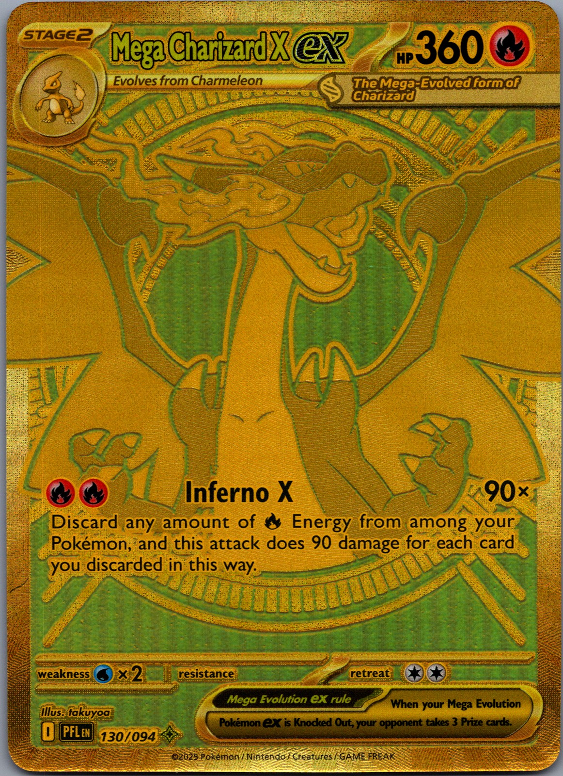 Mega Charizard X ex 130/94 Phantasmal Flames Mega Hyper Rare LP