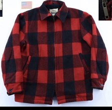 NWT Vintage Woolrich Buffalo Plaid Jacket Sherpa Lined Wool Mens L