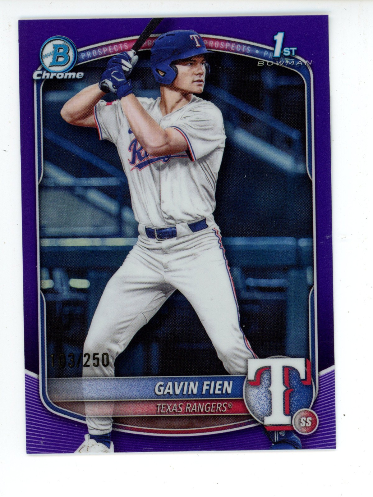 2025 Bowman Draft - Chrome Gavin Fien #BDC-15 Purple Refractor /250 (RC)