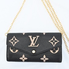 LOUIS VUITTON Portefeuille Sarah Bicolor Empreinte M80496 Black Beige A4067YJS80
