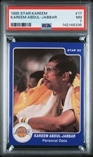 1985 STAR KAREEM ABDUL-JABBAR #17 KAREEM ABDUL-JABBAR PSA 7
