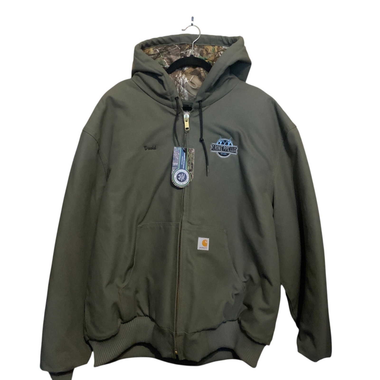 NOS Carhartt Men’s Quilted Jacket RealTree Camo Lined 2XL 101074 316 Hunting image 2