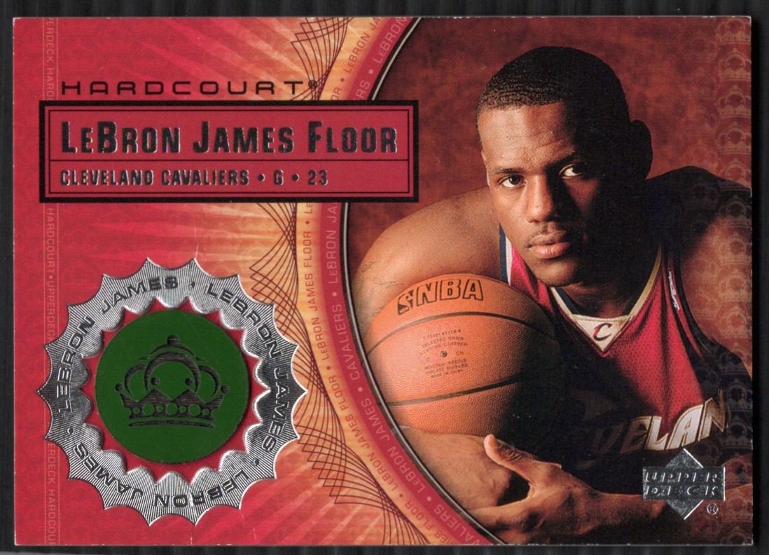 2003 Lebron James UD Hardcourt Rookie RC  Game Used Floor #LB12 Cavs Lakers