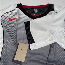 Nike Soccer Jersey Mens M Total 90 White Black Ventilated dri-fit NWT 100