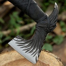 Hand-forged Viking Raven Axe
