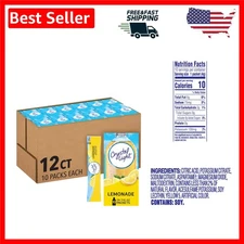 120 Lemonade Drink Mix Packets - Zero Sugar Refreshment, Ideal for Water Bottles