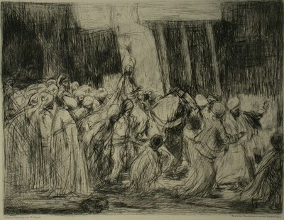 Marius BAUER (1867-1932) Radierung - Een Vizier, 1891 - Oriental.
