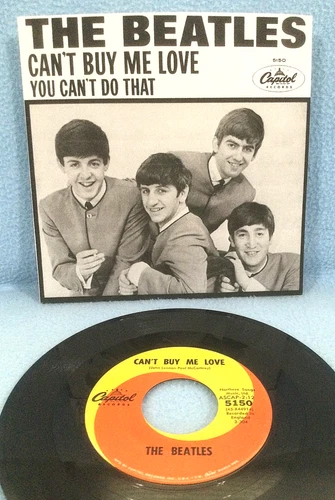 THE BEATLES - Can't Buy Me Love / You Can't Do That - 45 record w repro P/S 1964